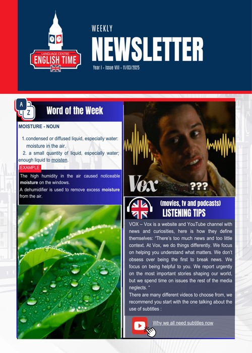 Imagem de capa da Newsletter de Inglês