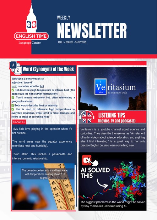 Imagem de capa da Newsletter de Inglês