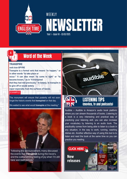 Imagem de capa da Newsletter de Inglês