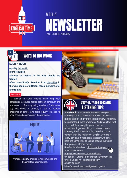 Imagem de capa da Newsletter de Inglês